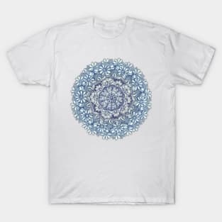 Indigo Medallion with Butterflies & Daisy Chains T-Shirt